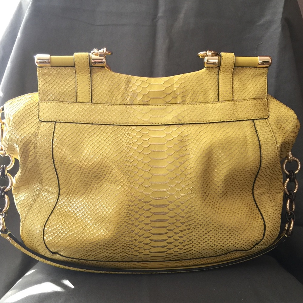 Nwt Coach Pinnacle Embossed Metallic Python - image 3